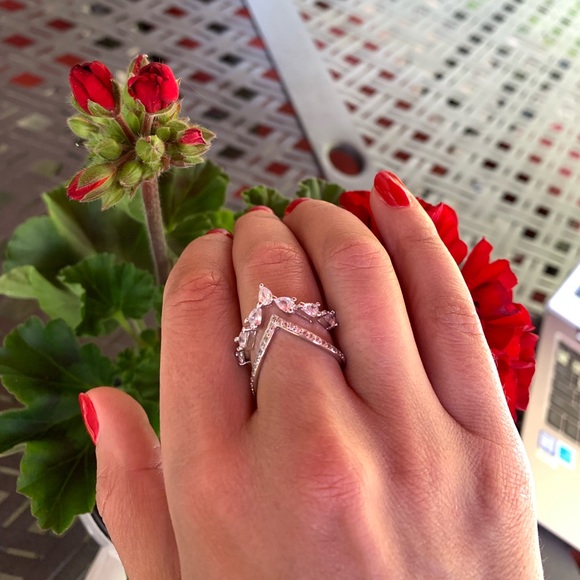 Silver CZ Adjustable Ring - Picture 5 of 5